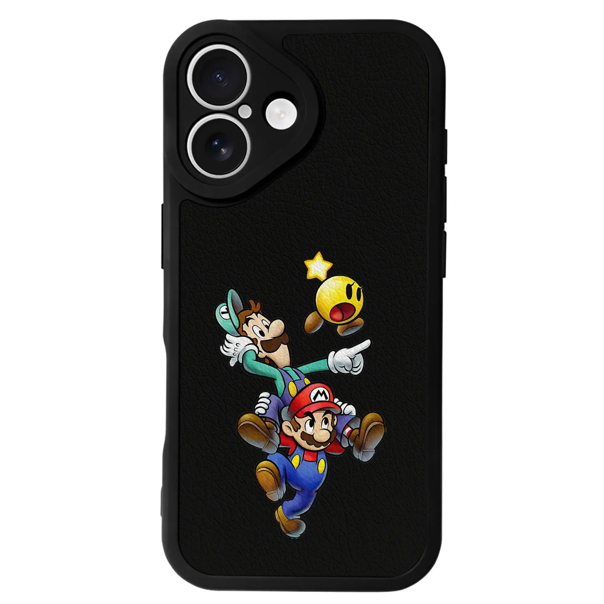 マリオ グッズ ルイージ - IPhone 16シリーズ対応 ・ シリコンスマホケース ・ レザー調 ・ 高精度フィット ・ 耐衝撃 ・ ワイヤレス充電対応 ・ 精密カット